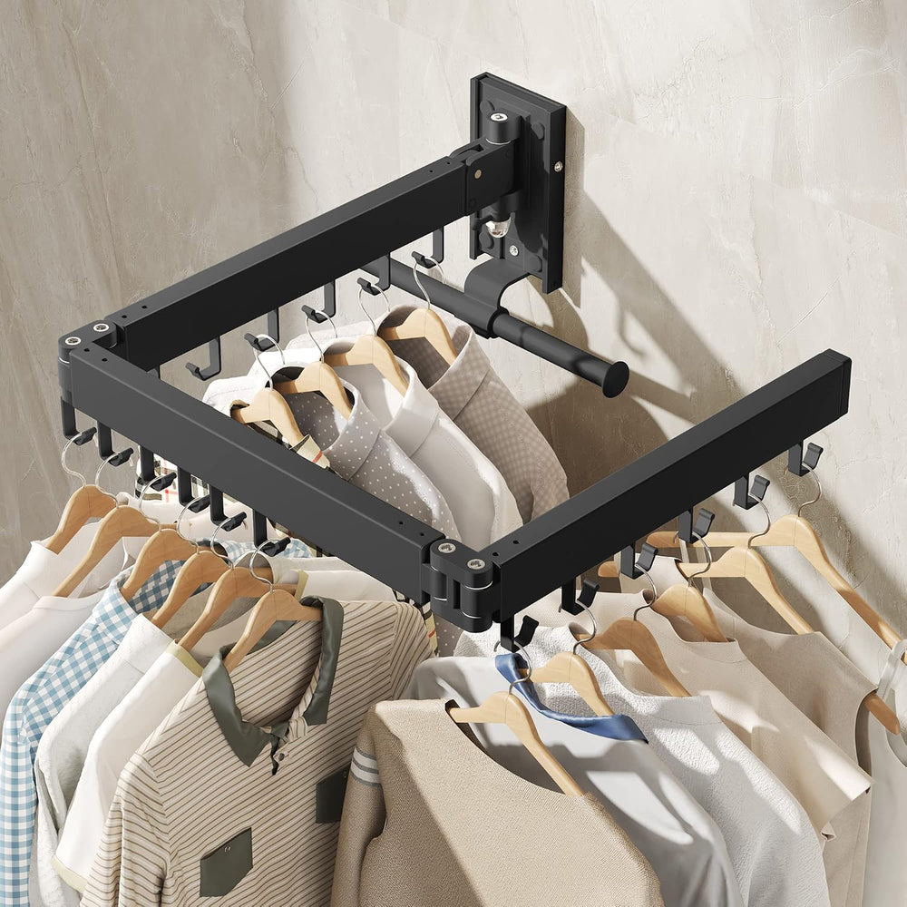 BOQORAD Drying Rack Clothing, Retractable Clothes Drying Rack,Wall Mounted La...