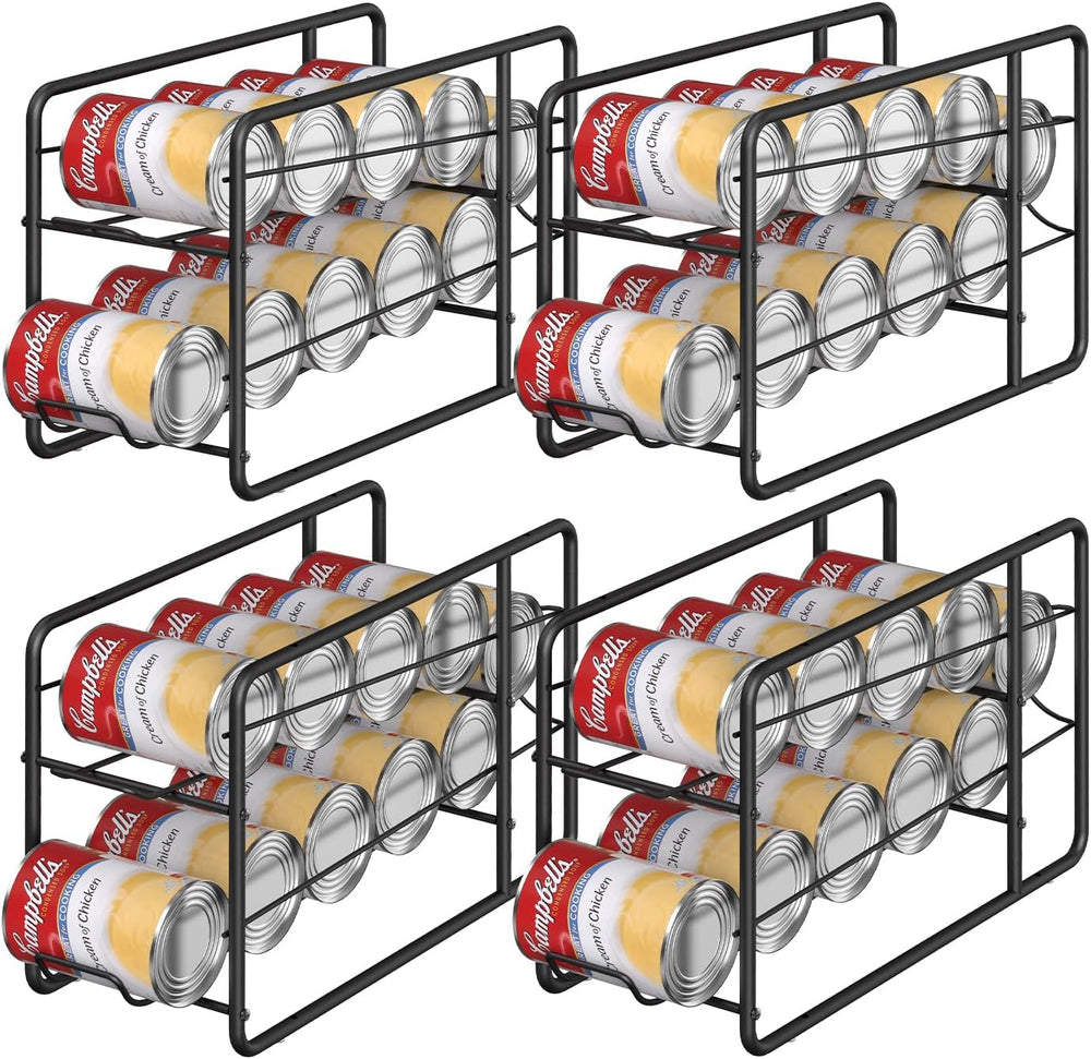 MOOACE 4 Pack Can Organizer for Pantry, Stackable Soda Can Dispenser Rack