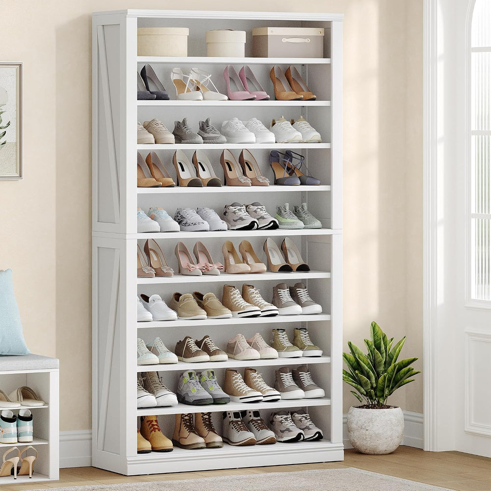 Hzuaneri Freestanding Shoe Storage Cabinet, 10-Tier Tall Shoe Cabinet