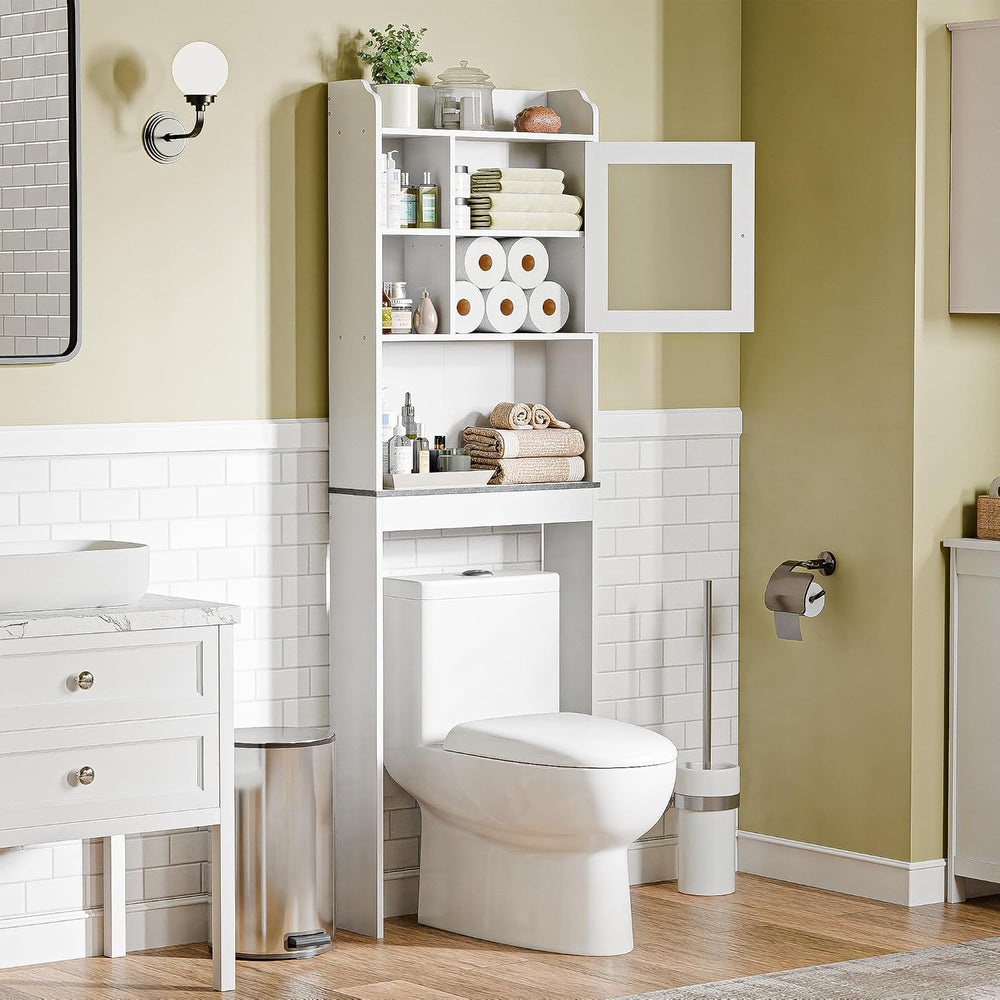 ZENY Over The Toilet Storage Cabinet, Bathroom Organizer with Adjustable Shel...