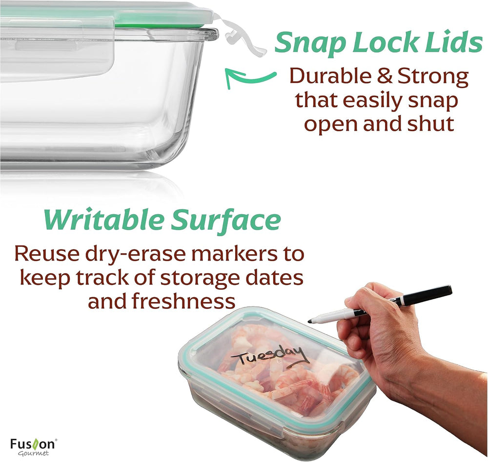 Family Pack - Glass Storage Containers - Airtight 5 Pack
