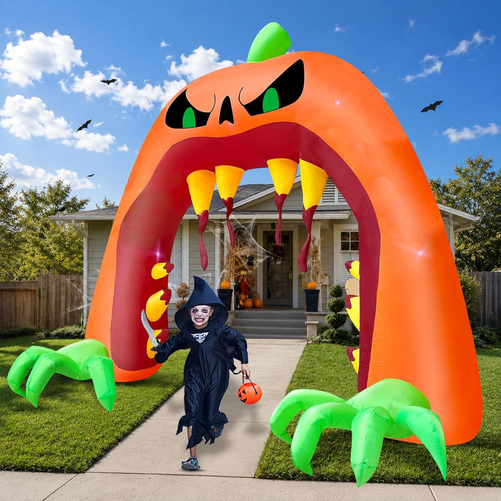 Giant Halloween Inflatables Pumpkin Archway Halloween Decorations Outdoor