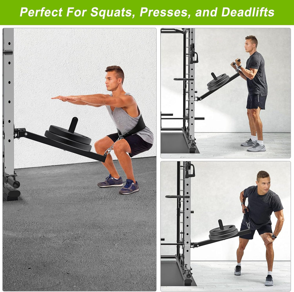SELEWARE T Bar Row Landmine Attachment Belt Squat Attachment for Power Cage