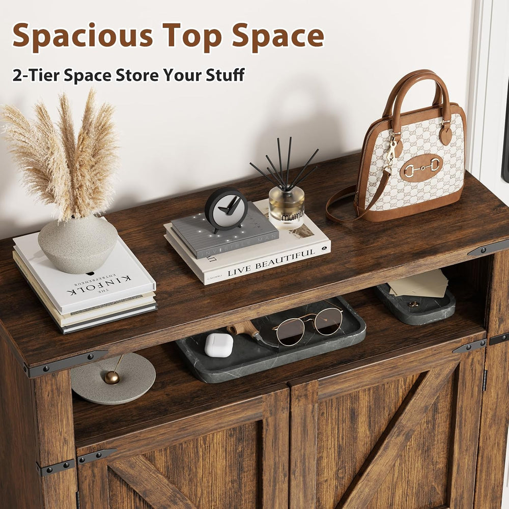6-Tier Shoe Cabinet Holds Up to 20 Pairs, Entryway Shoe Rack, Brwon
