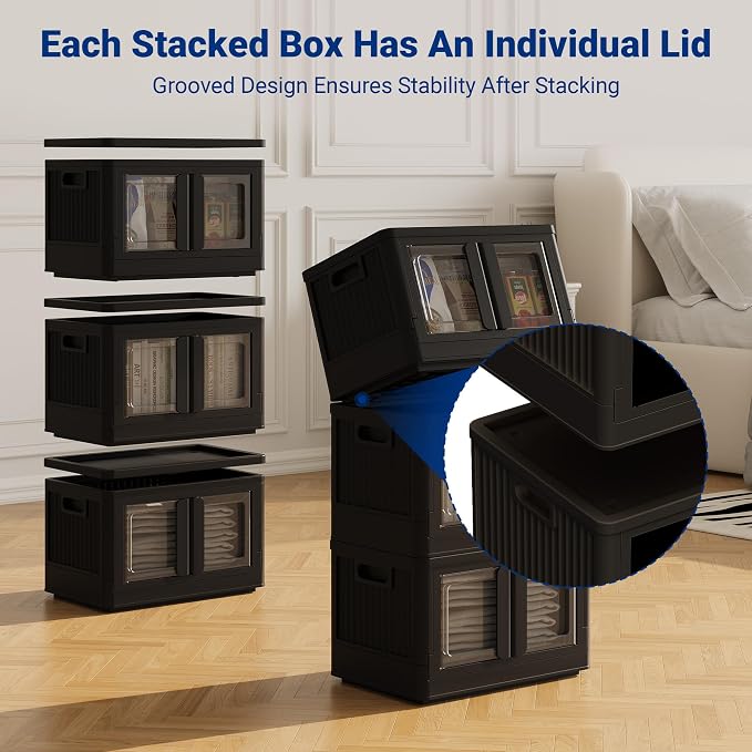 FLEXIMOUNTS 110 QT Stackable Storage Bins