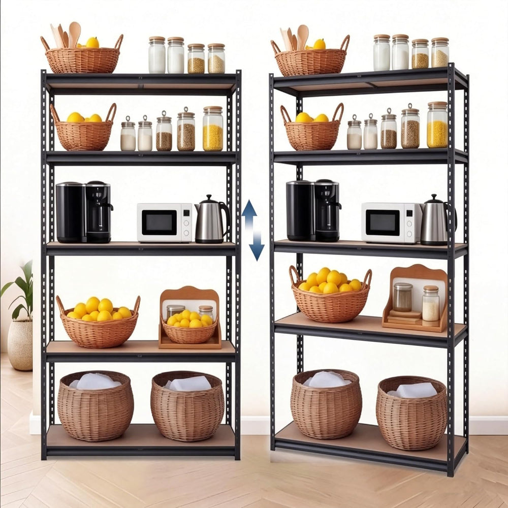 Heavy Duty Garage Storage Shelves, 5-Tier Metal Adjustable Shelving Unit, Sto...