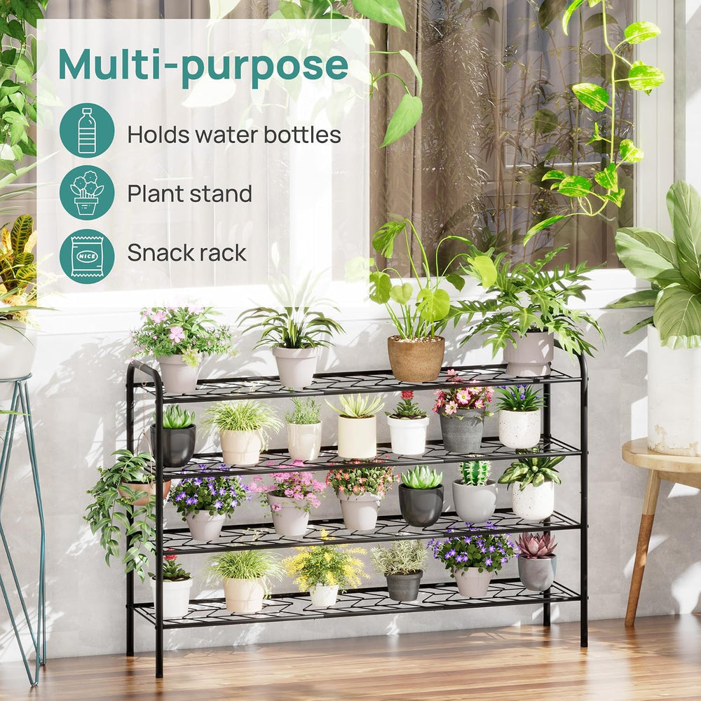 viewcare Long Shoe Rack for Closet, 4-Tier Extra Long Shoe Rack for Entryway ...