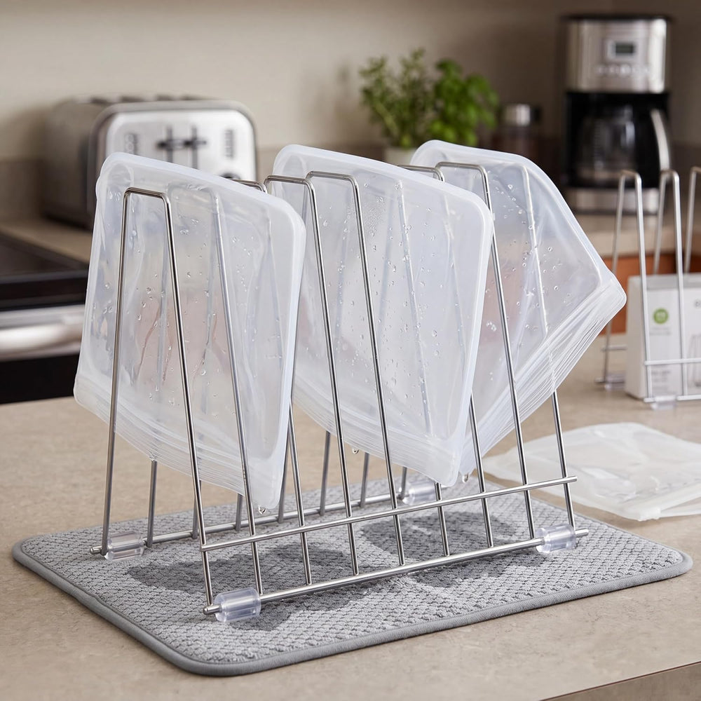 Hushee 6 Pcs Kitchen Organizer Accessories Set Include 4 Reusable Bag Drying ...