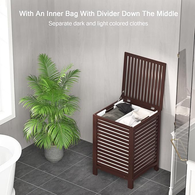 Homykic Bamboo Laundry Hamper