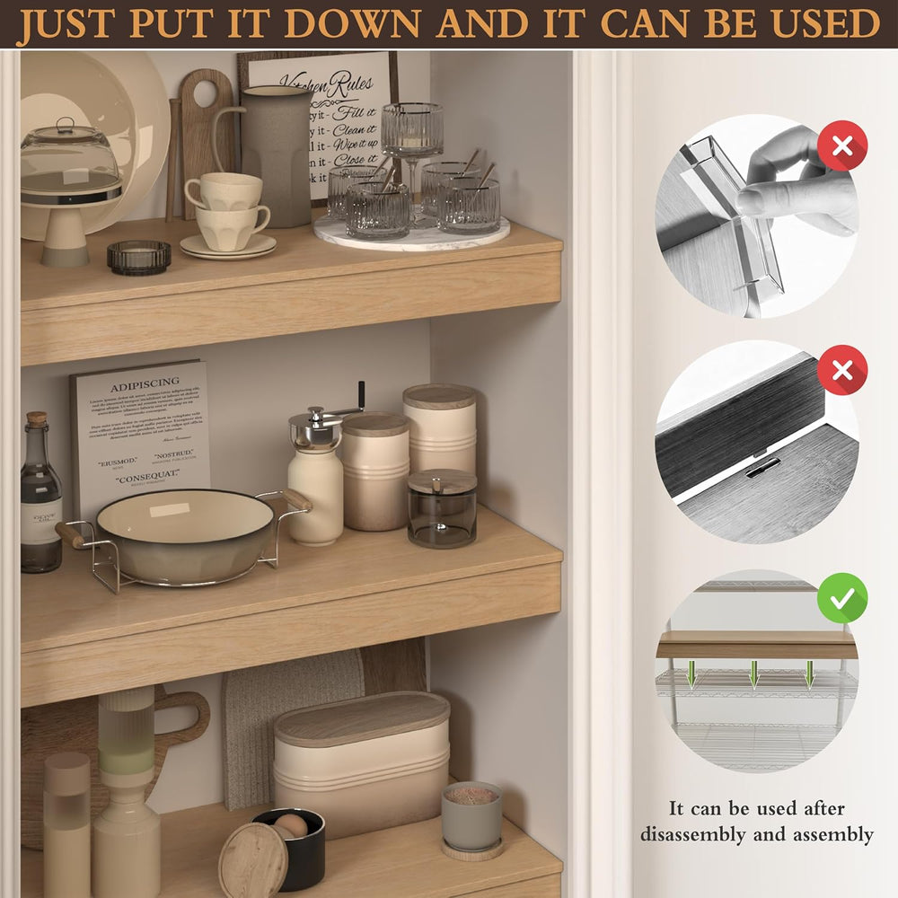 Wire Shelf Covers, 30 x 16 PVC Shelf Covers for Wire Shelving Pantry (5Pcs)