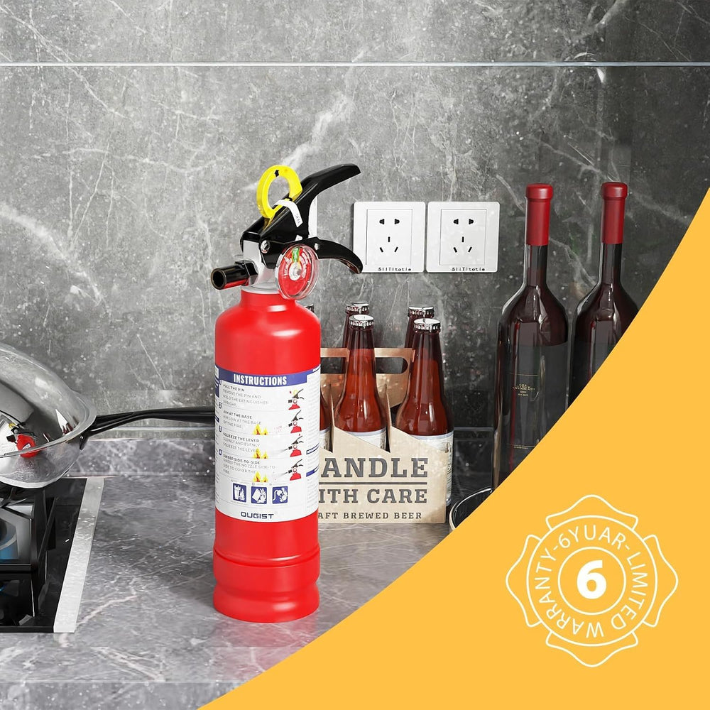 Ougist ABC Fire Extinguisher for Home & Vehicle - 2.5 lb 1-A:10-B:C Rated...