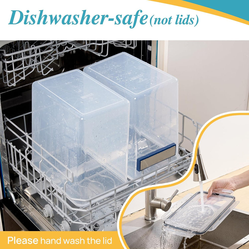 Vtopmart 9.5L Flour Sugar Storage Containers, 2 Pack, Each Fits 12.5 lb