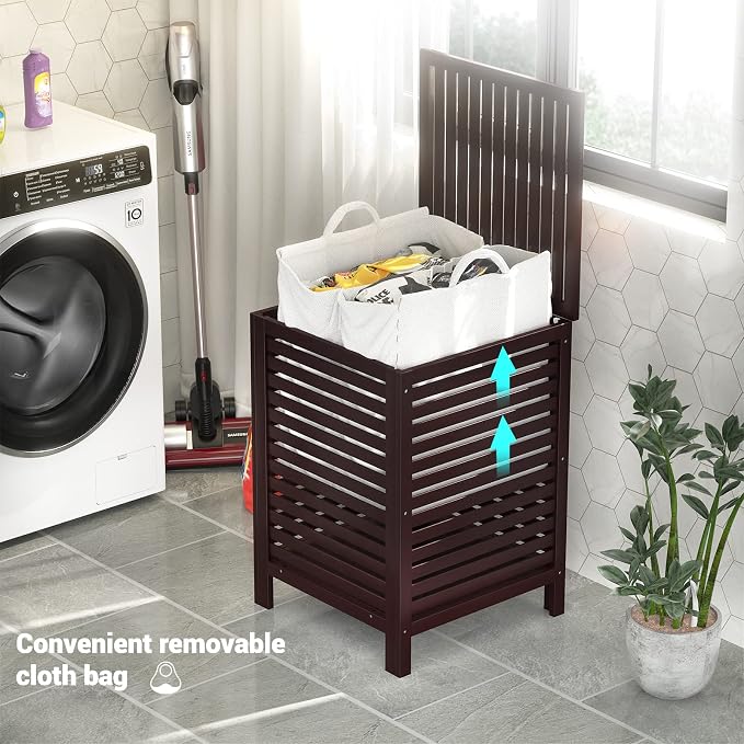 Homykic Bamboo Laundry Hamper