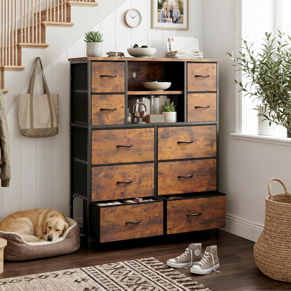 Romorgniz 10-Drawer Dresser for Bedroom, 48"H Organizer Storage for clothes