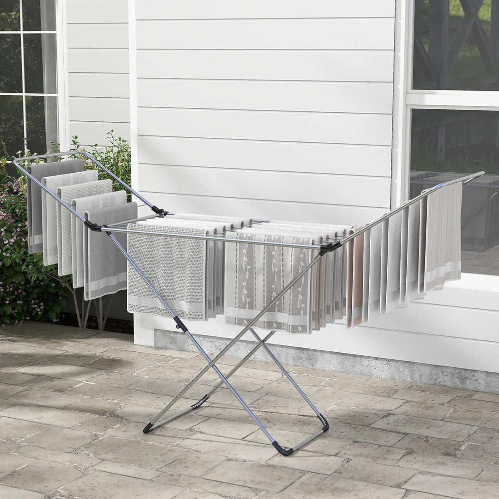 GIANTEX Clothes Drying Rack, Foldable Laundry Drying Rack w/Aluminum Frame, 2...