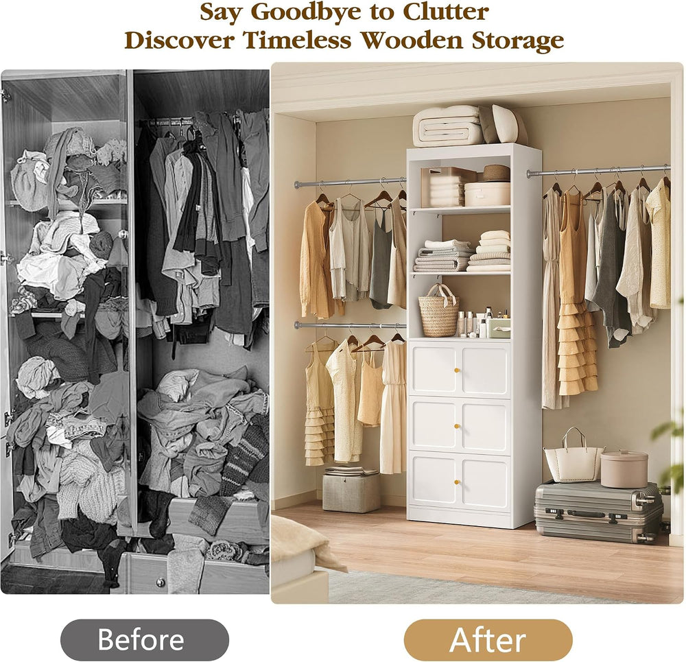 HLR 4 - 10 FT Mid-Century Modern Closet Organizer System