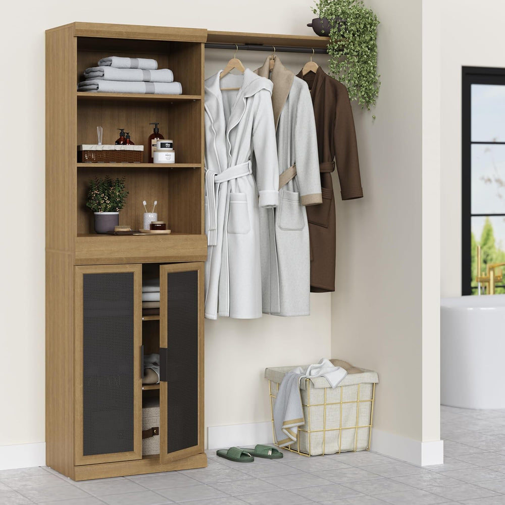 ClosetMaid Mosaics 3 Shelf & Door Storage Cabinet, Stackable, Customizabl...