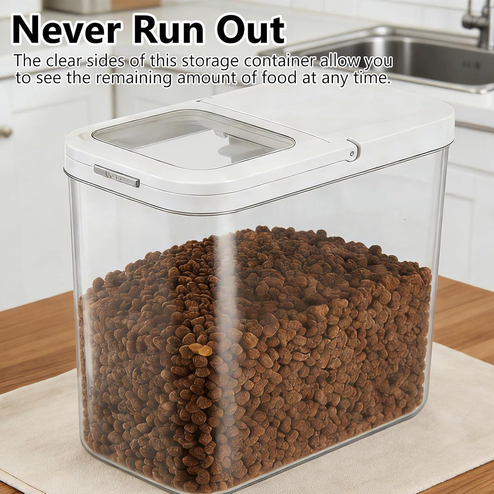 YEXEXINM Pet Food Storage Container with Lid & Scooper 10-15lbs/12L Dog F...
