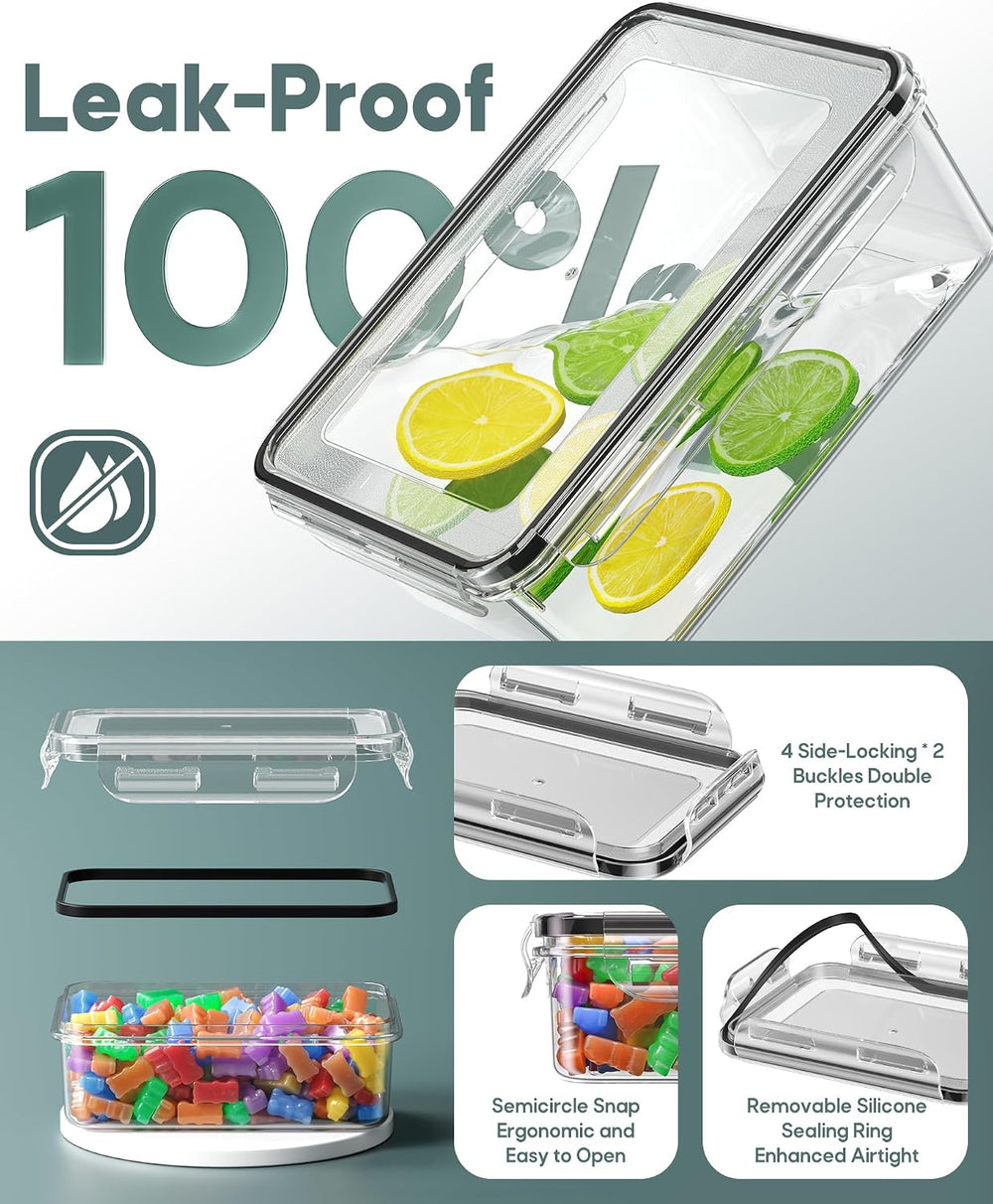 70 PCS Food Storage Containers with Lids Airtight, (35 Lids & 35 Containe...