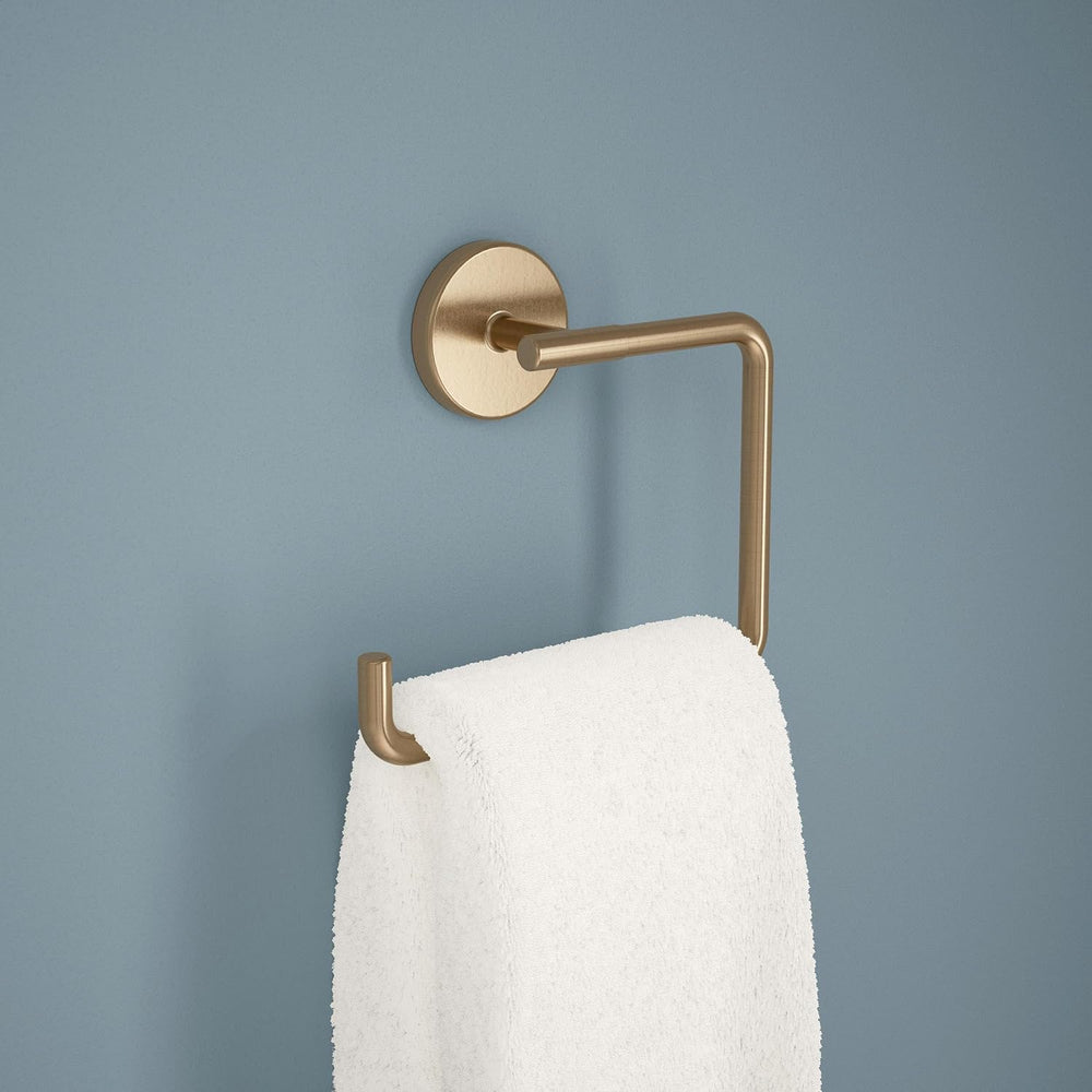 Delta Hand Towel Holder | Square Champagne Bronze Ring for Hanging Towels in ...