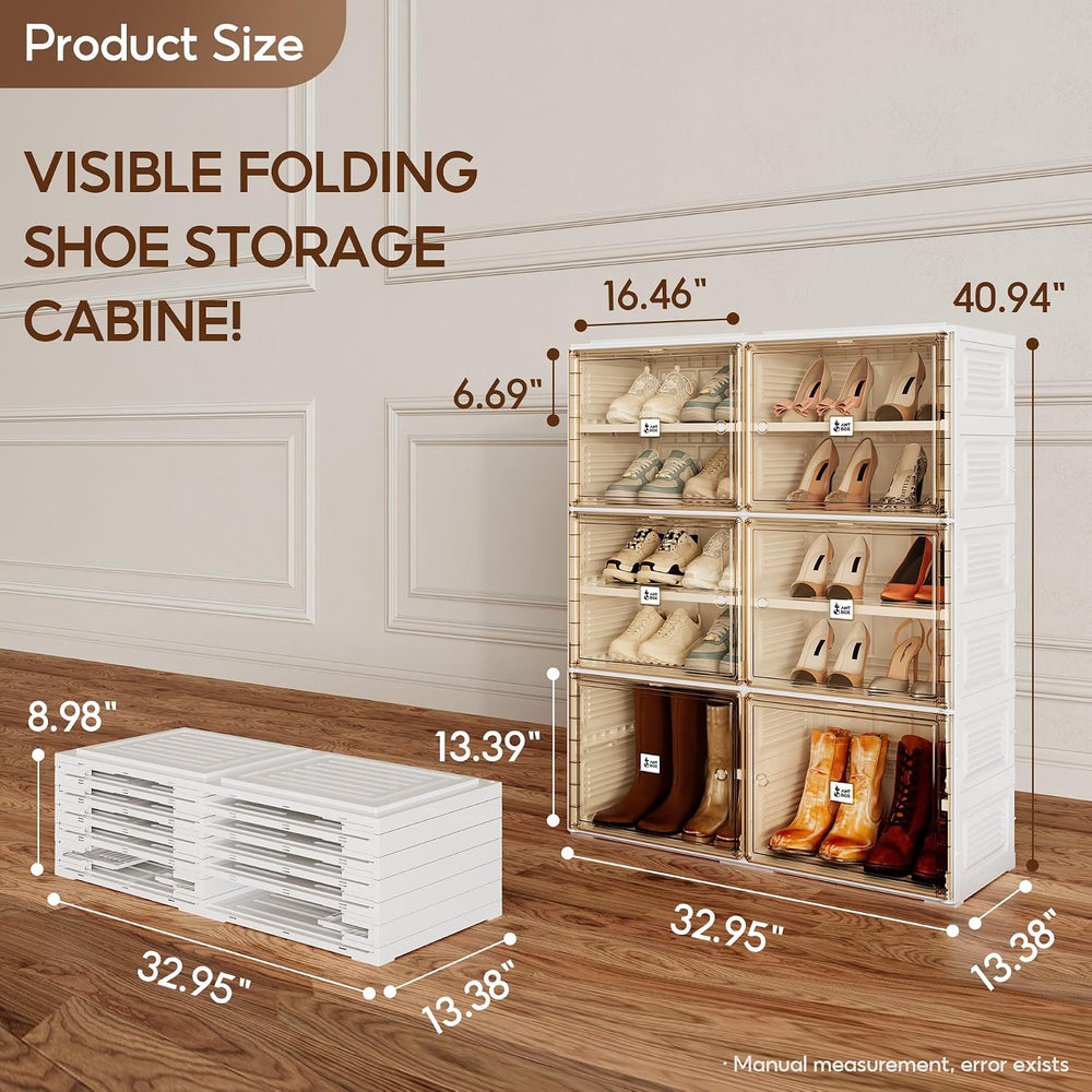 ANTBOX Portable Shoe Rack Organizer for Closet Entryway, Stackable Sneaker St...