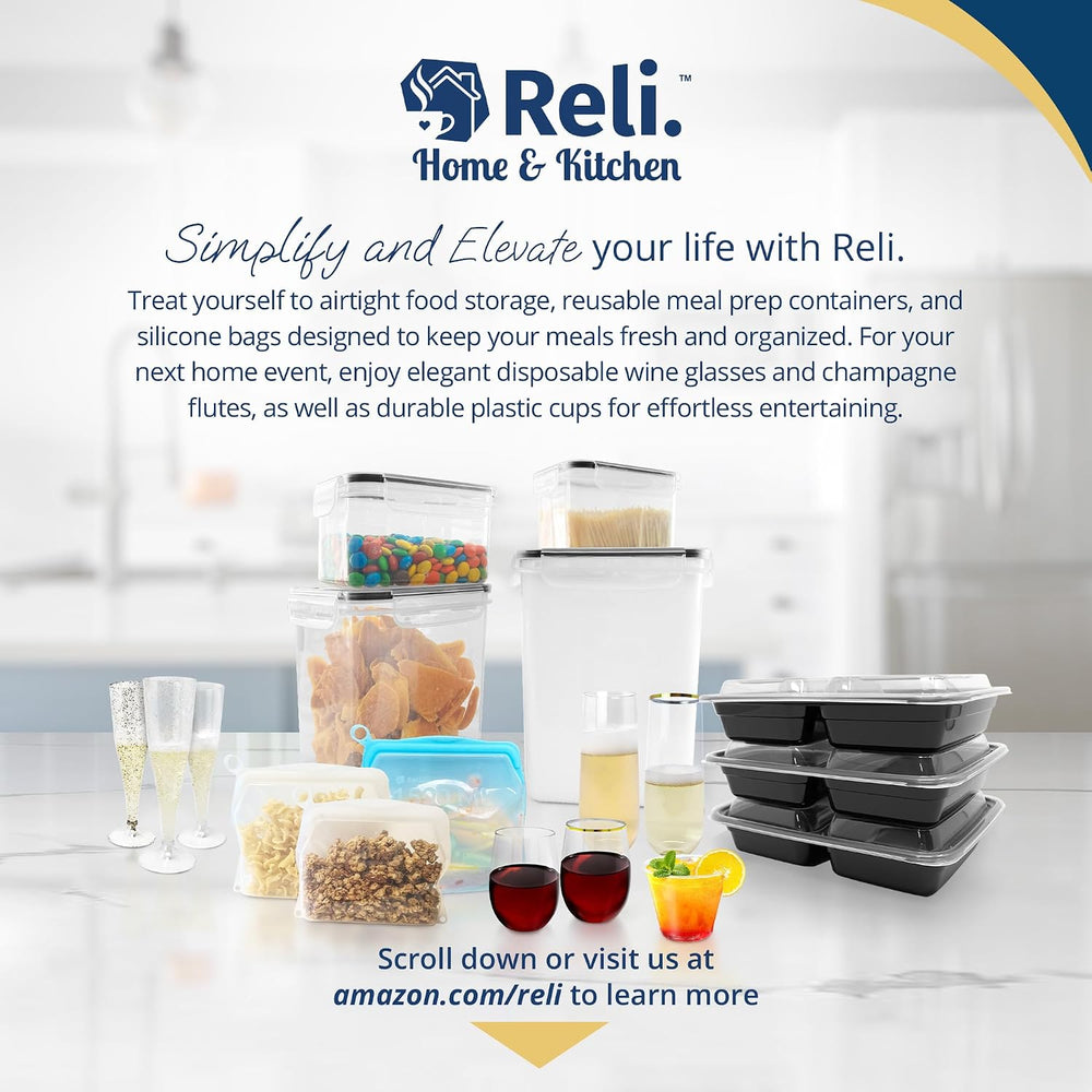 Reli. Pantry Organizers and Storage (36 Sets) Food Containers with Lids