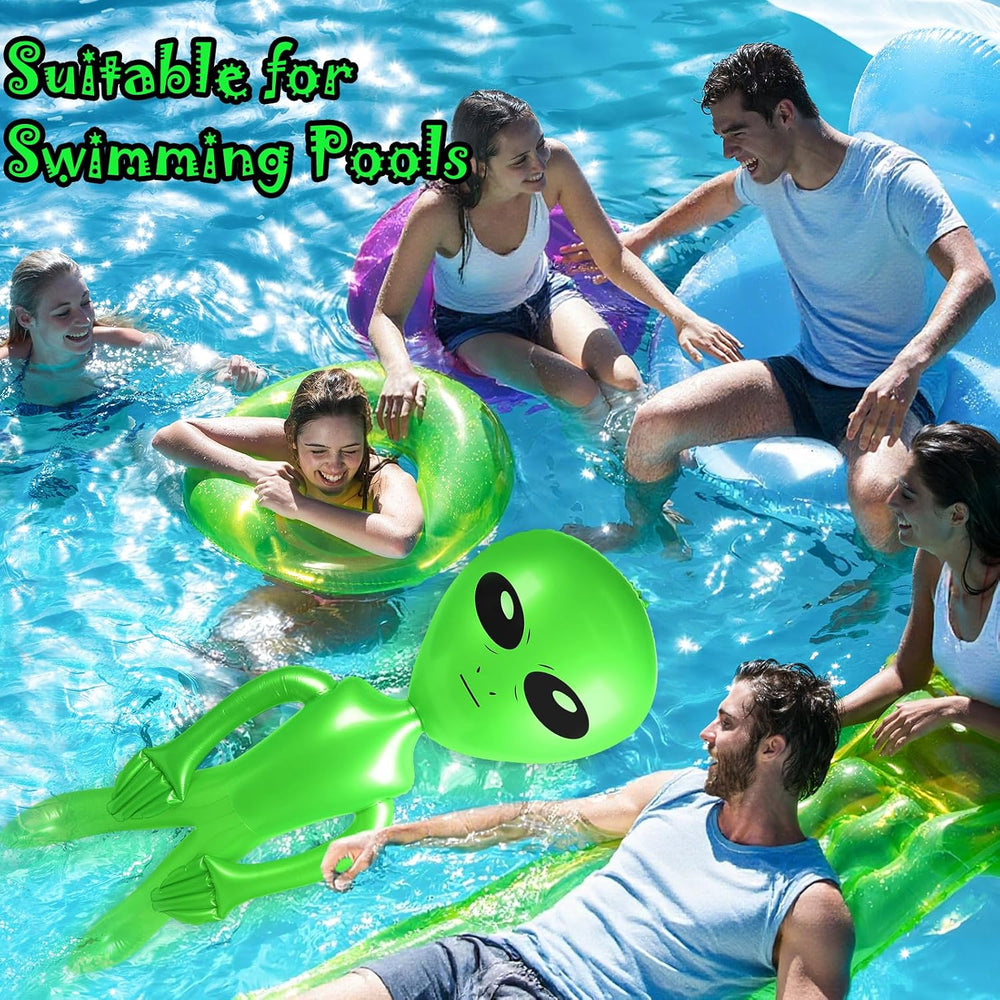 6 Pack 63 Inch Giant Inflatable Alien 31.5 Inch Jumbo Blow Up Alien Green Inf...