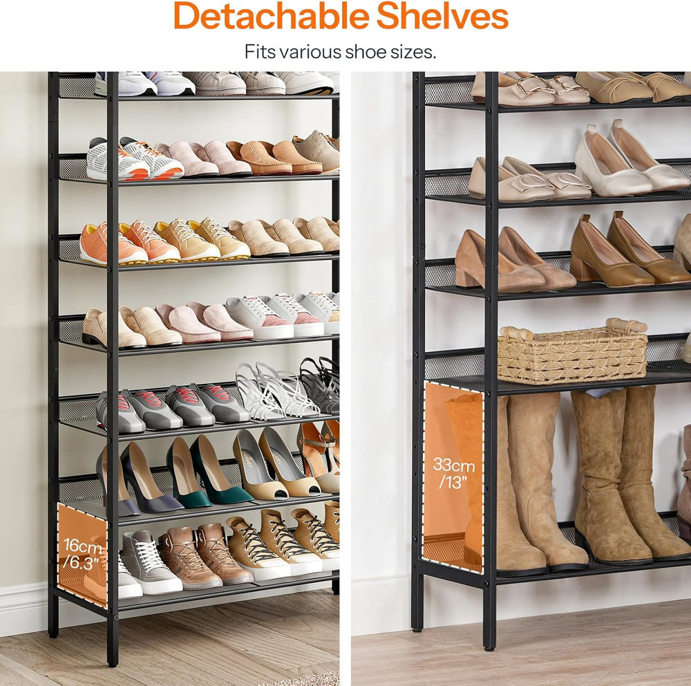 HOOBRO Shoe Rack for Entryway, 10-Tier Shoe Shelf, Large Capacity Shoe Storag...
