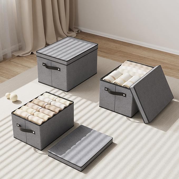 Storage Boxes, 15 x 9.8 x 8.3 Inch Baskets (5-Pack)
