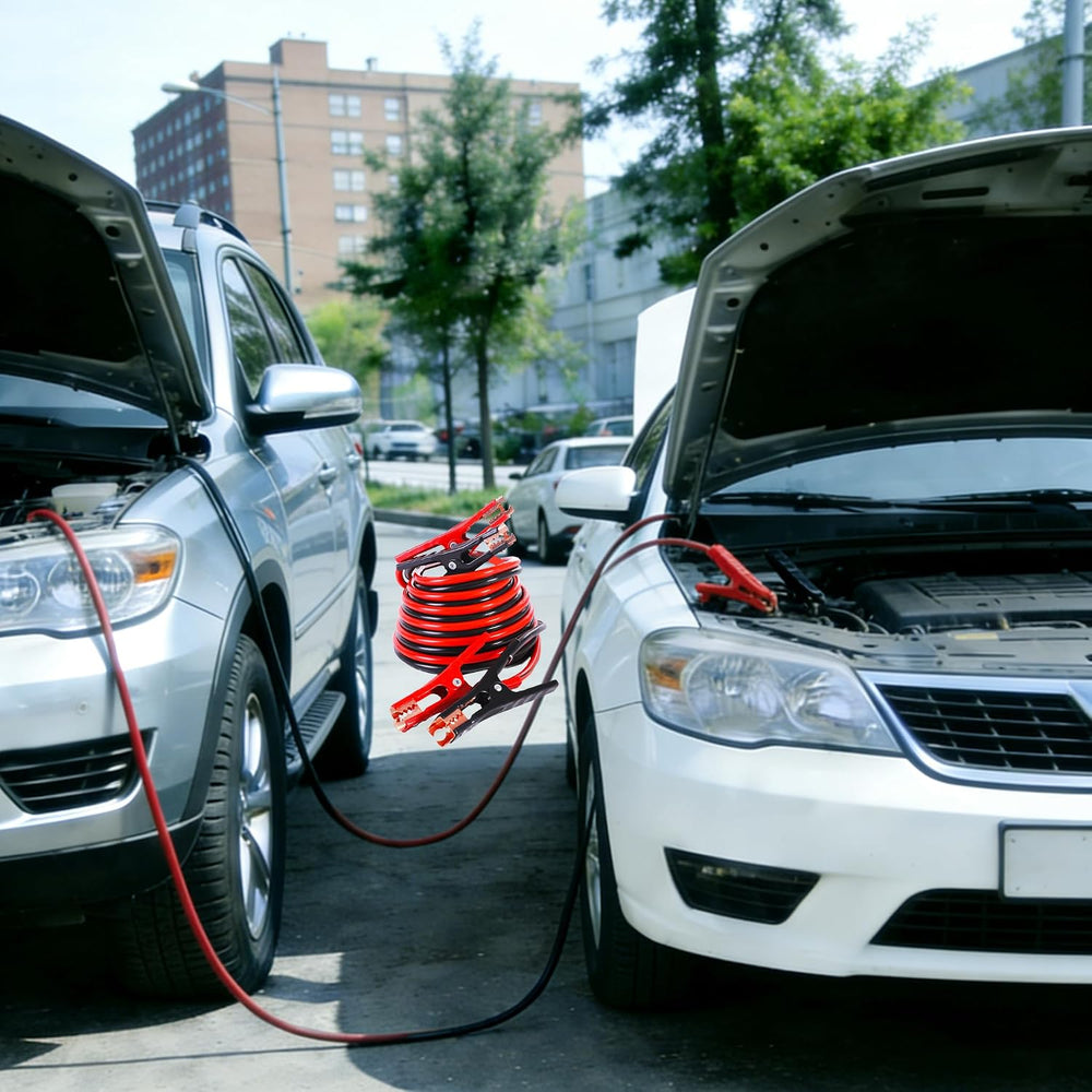 HAIPHAIK Car Emergency Kit with 11.8ft Jumper Cables, Roadside Safety Kit