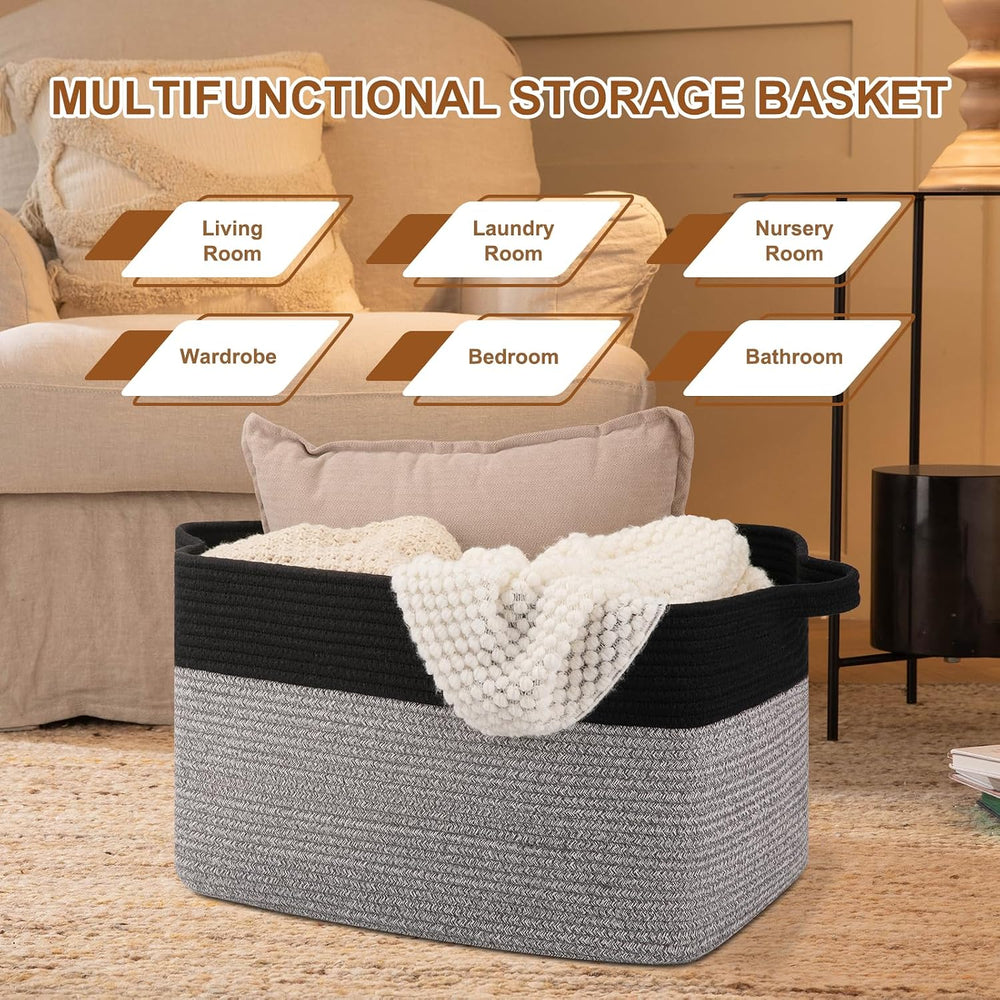 OIASKET 65L Extra Large Blanket Basket Living Room, 19.7"x15.8"x11....