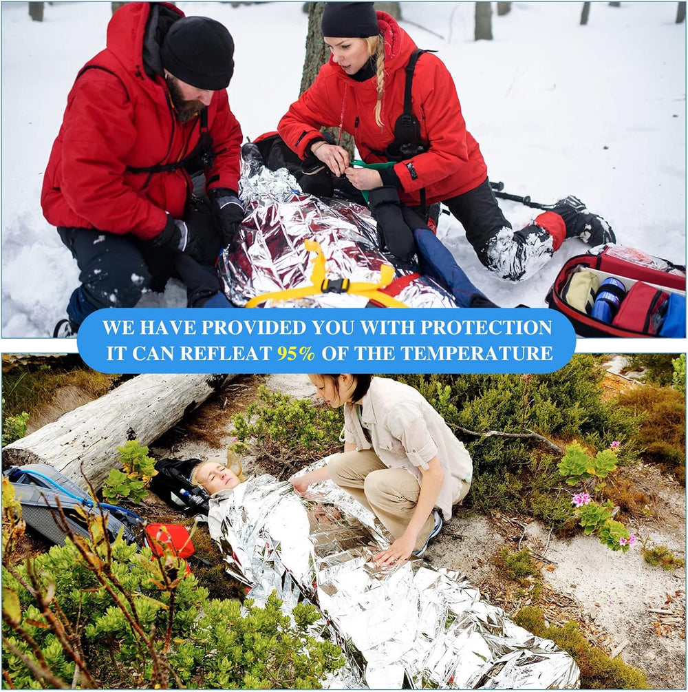 Macarrie 75 Pack Emergency Blankets, Thermal Space for Survival