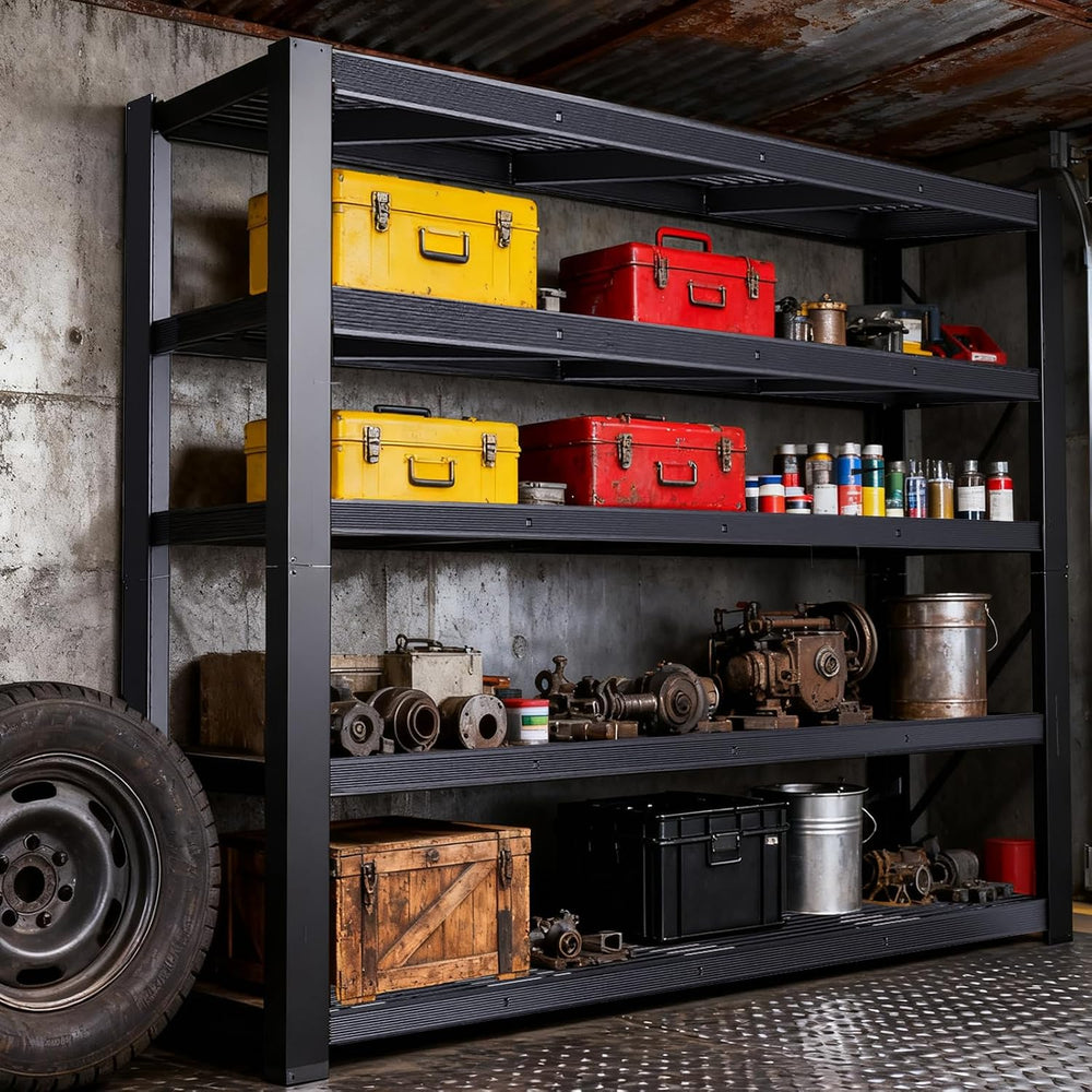 Storage Shelves Heavy Duty, Metal Shelving, 3050 LBS, 62" W