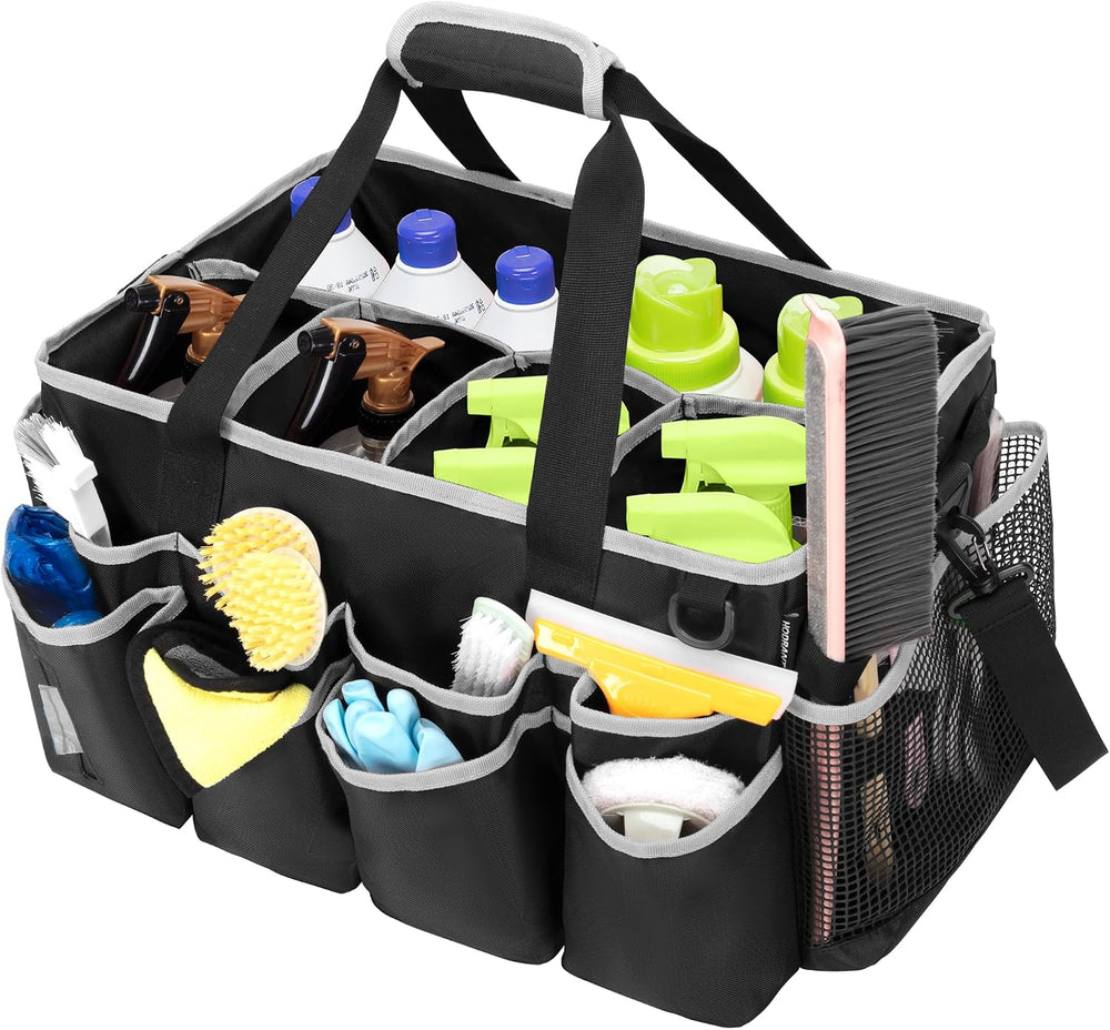 Extra-large Wearable Cleaning Caddy with Pad, Handle & Divider