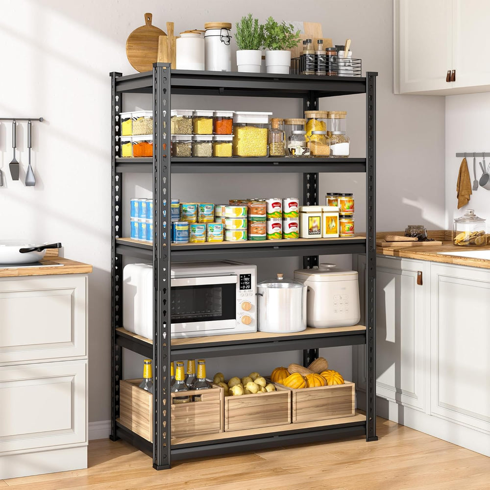 5-Tier Storage Shelves, Adjustable Pantry Shelves for Kitchen