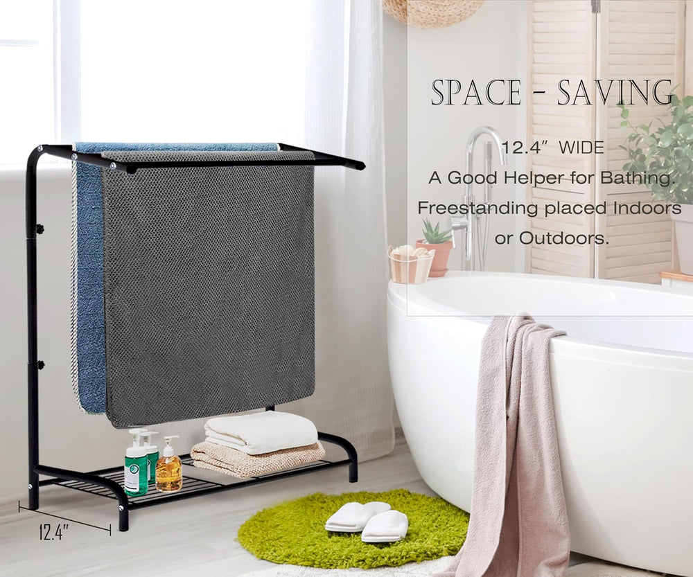 Large Freestanding Towel Rack for Oversized Bath Towels