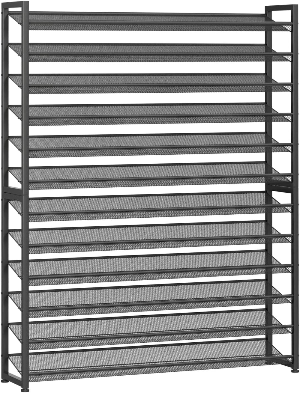 Large Shoe Rack 12 Tier Shoe Organizer, Heavy Duty Metal 6-Tier Stackable Sho...