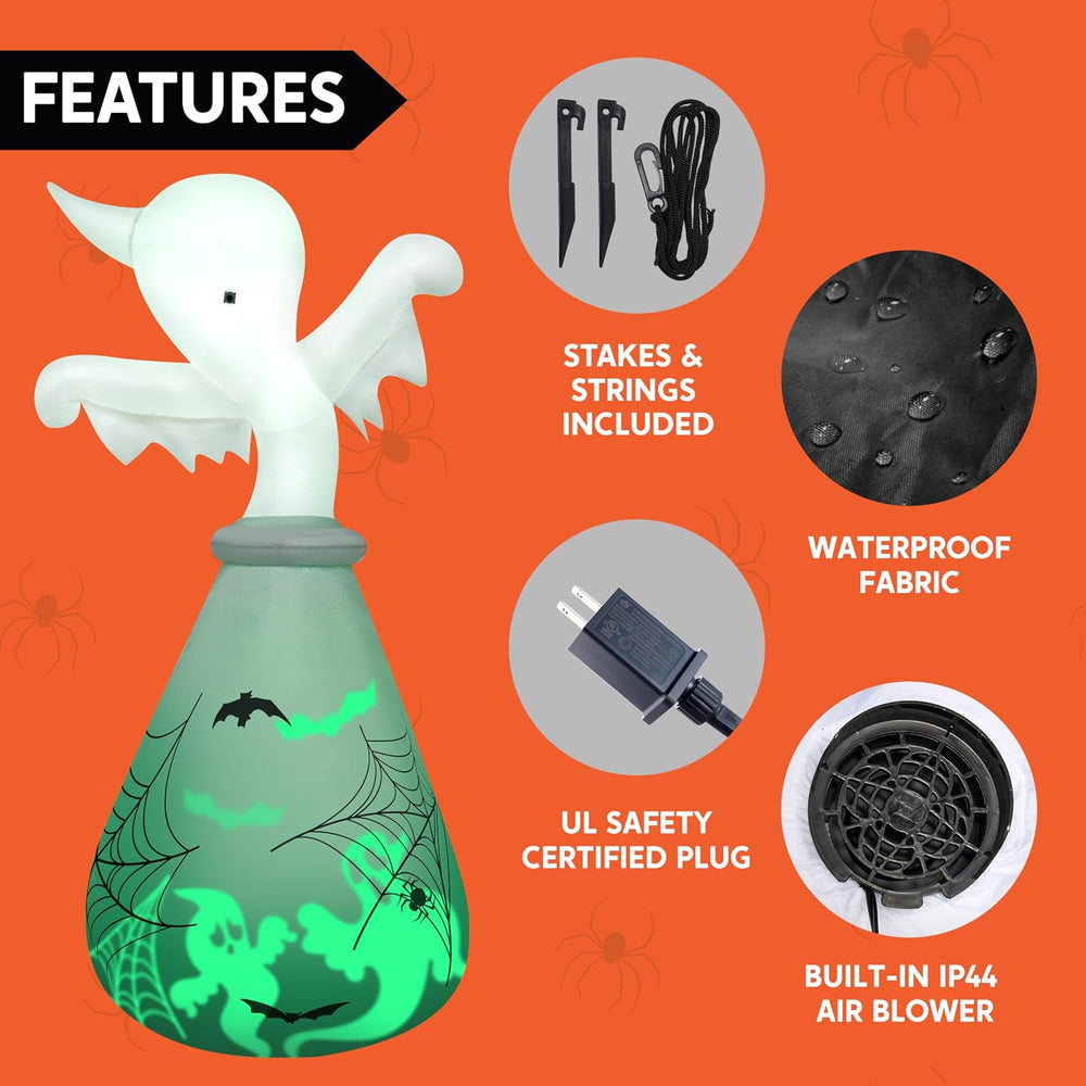 Joiedomi 6 FT Halloween Inflatable Outdoor Decoration, Ghost Inflatable Hallo...