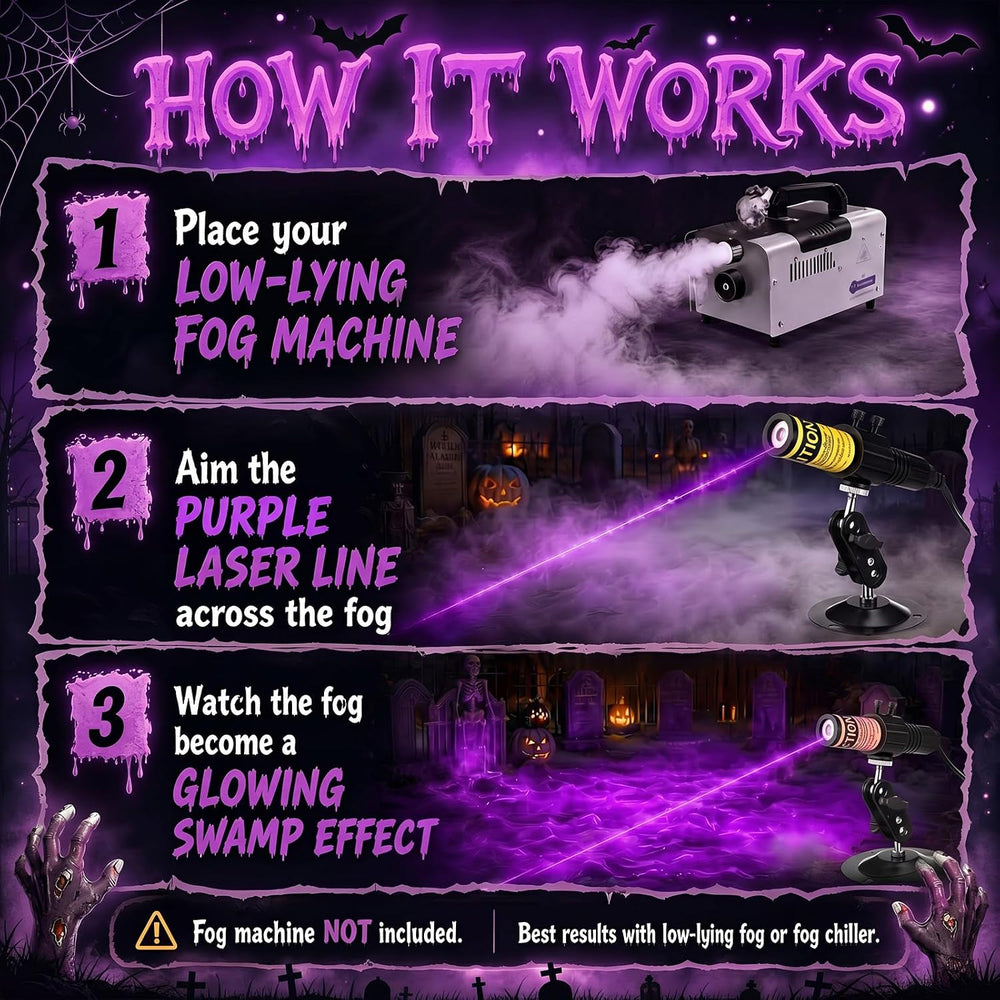1 Pack Purple Laser Halloween Module Generator with Timer