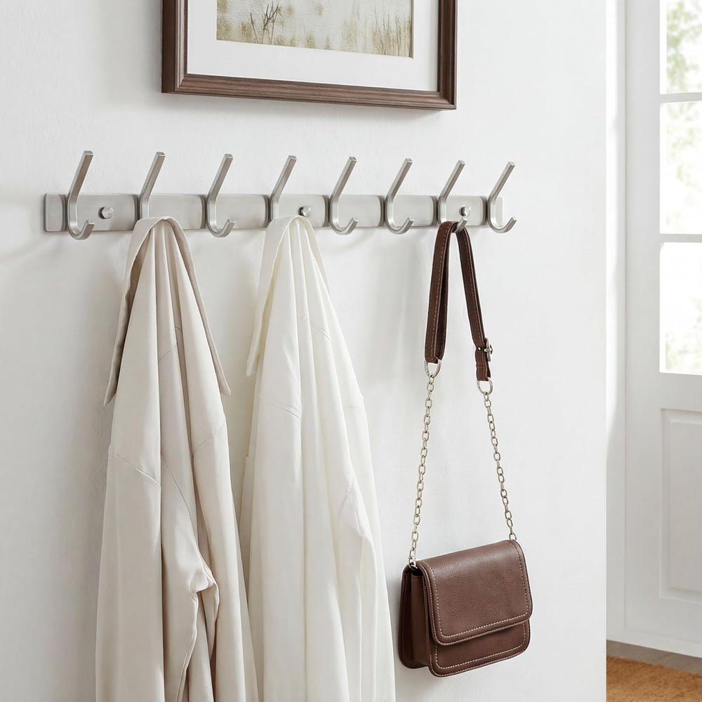 WEBI Heavy Duty 24 Inch SUS 304 Coat Bath Towel Hook Hanger Rail Bar with 8 H...