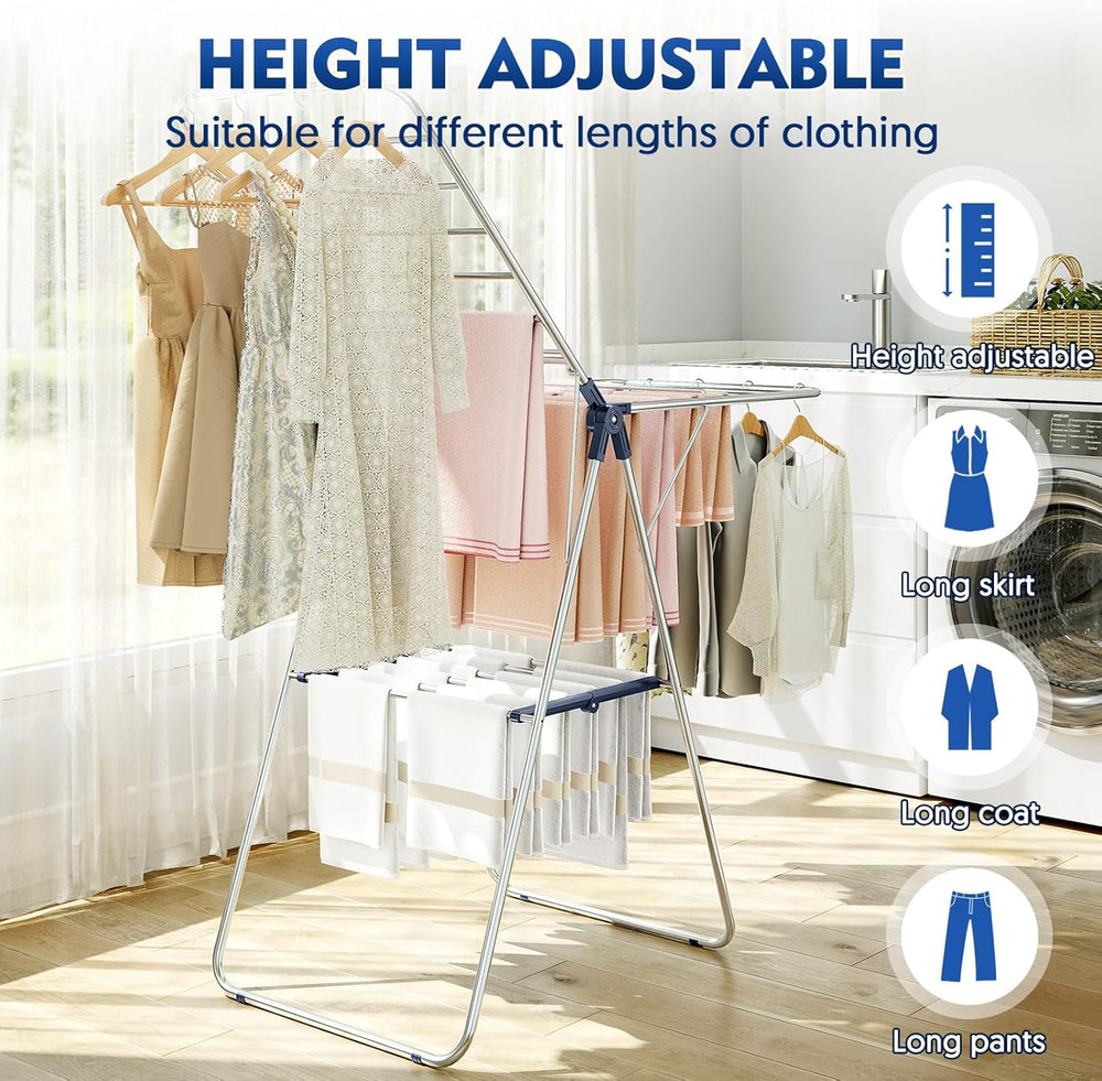 APEXCHASER Large Stainless Steel Clothes Drying Rack