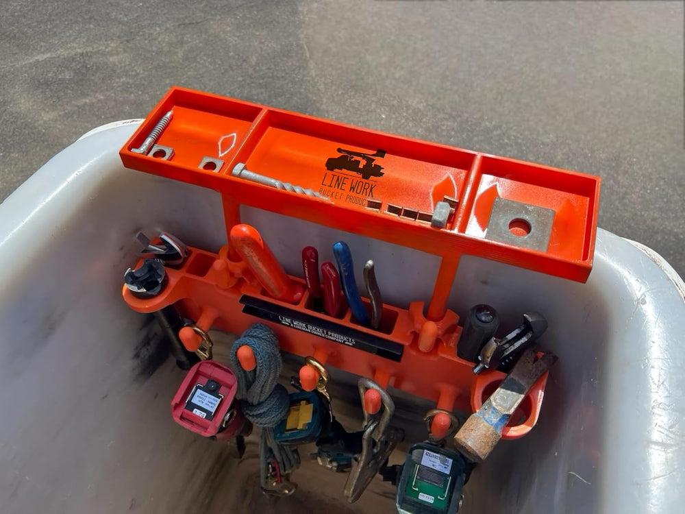 Flat Rack Tray for Utility & Lineman Buckets Glove-Friendly Work Tray wit...
