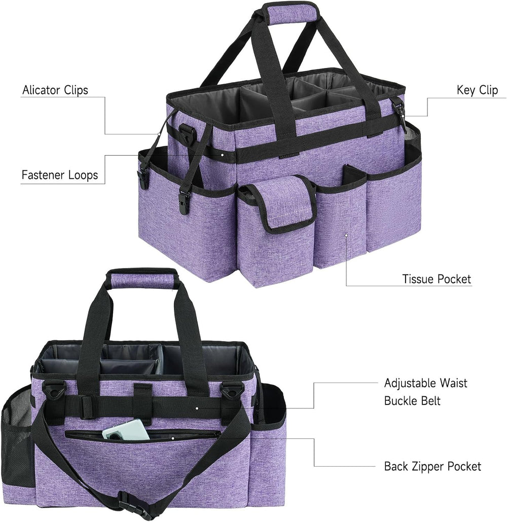 Cleaning Caddy Bag,Large Cleaning Supplies Organizer with Handle for Housekee...