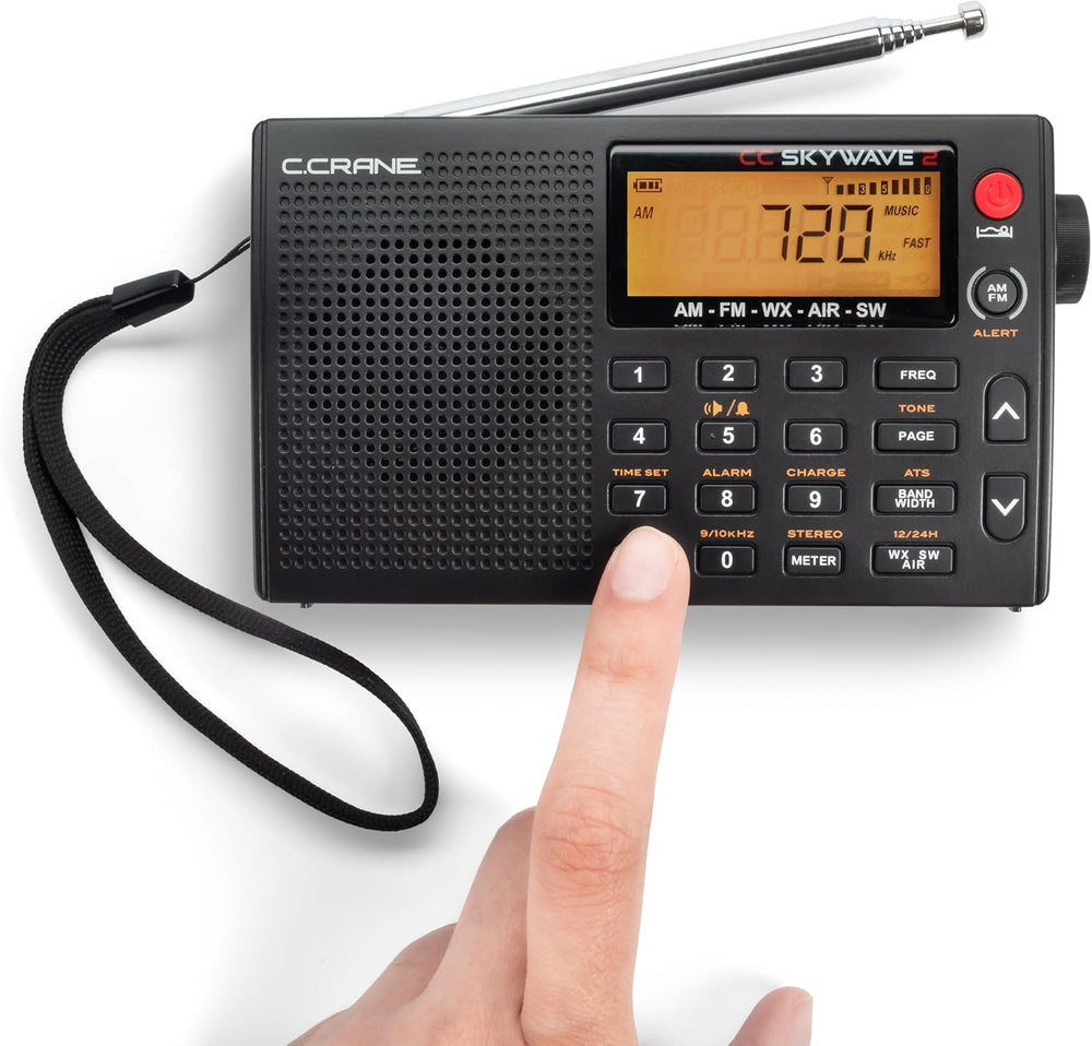 C. Crane CC Skywave 2 AM, FM, Shortwave, NOAA Weather + Alert, VHF Aviation B...