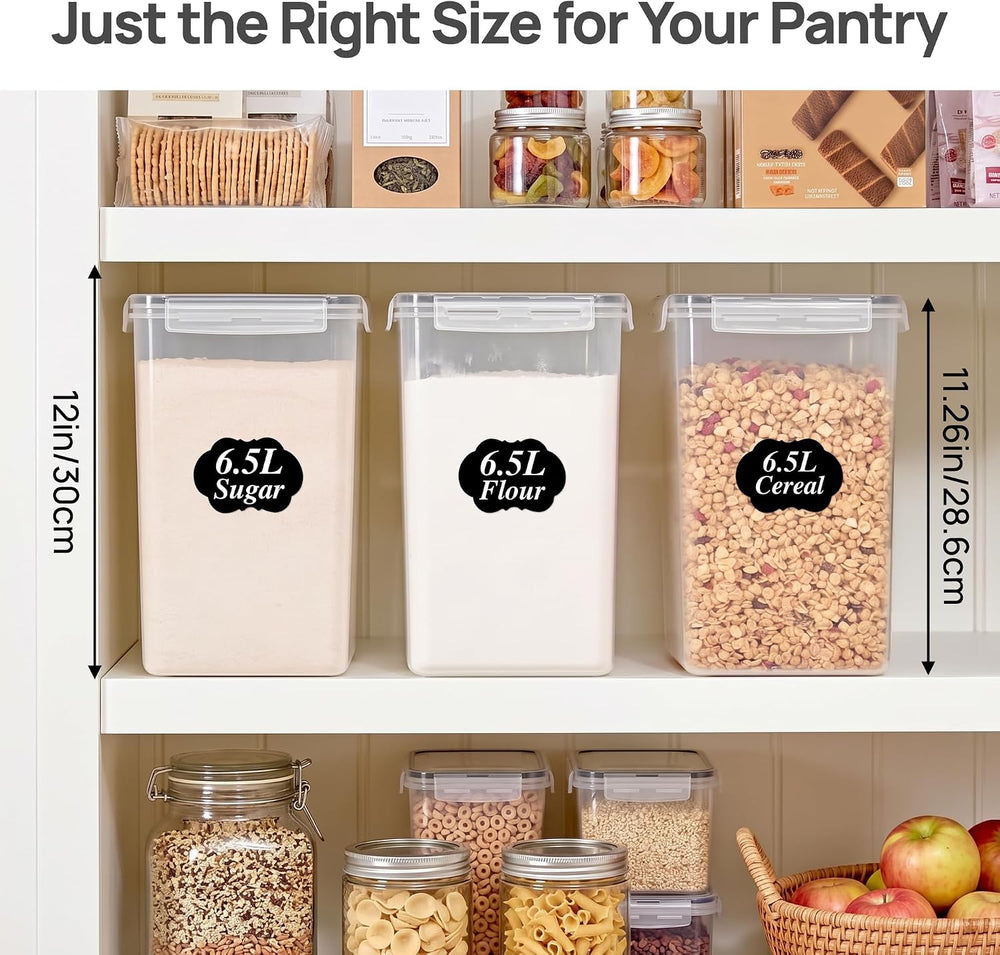 Vtopmart Extra Large Airtight Food Storage Containers, 6.5L, 4 Pcs