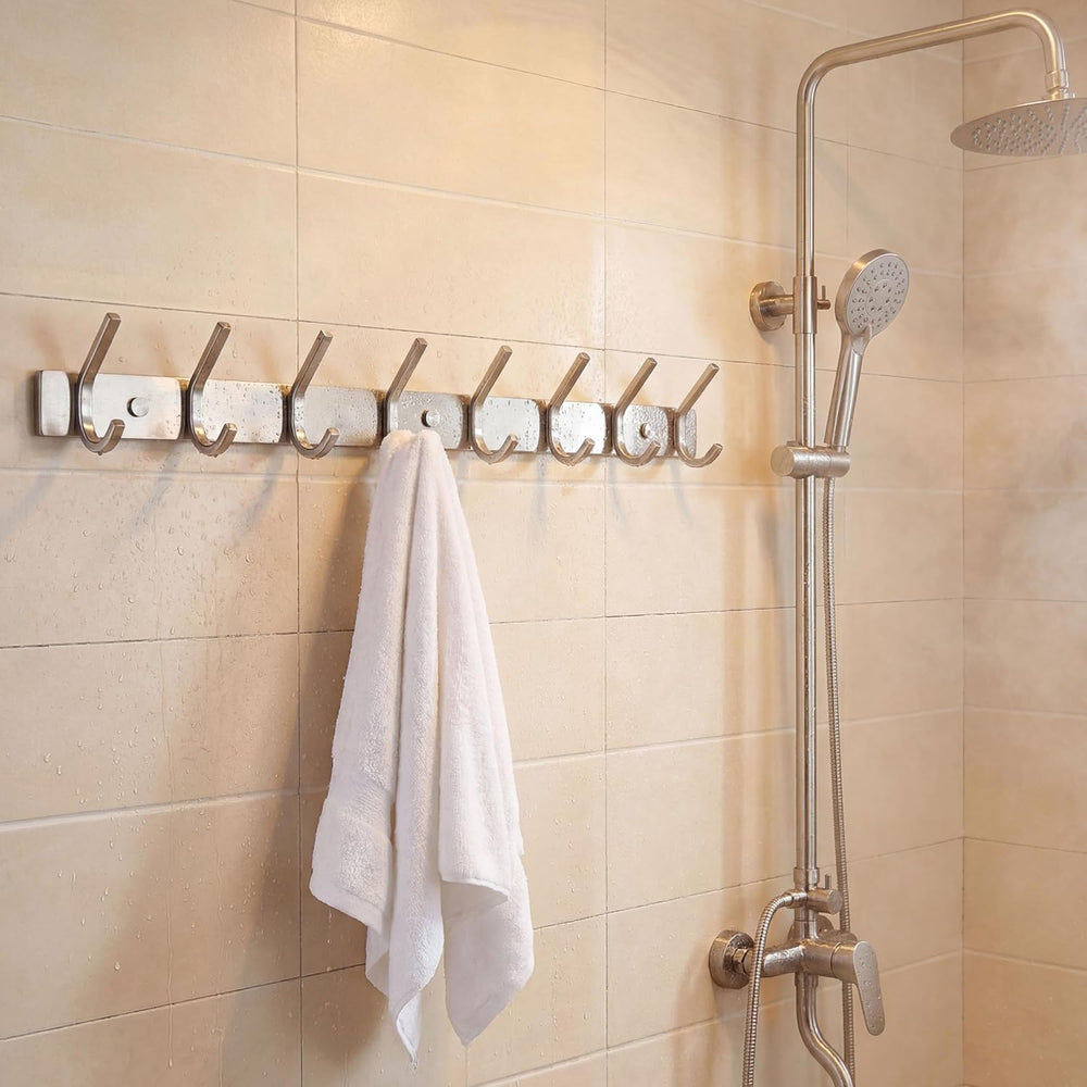 WEBI Heavy Duty 24 Inch SUS 304 Coat Bath Towel Hook Hanger Rail Bar with 8 H...