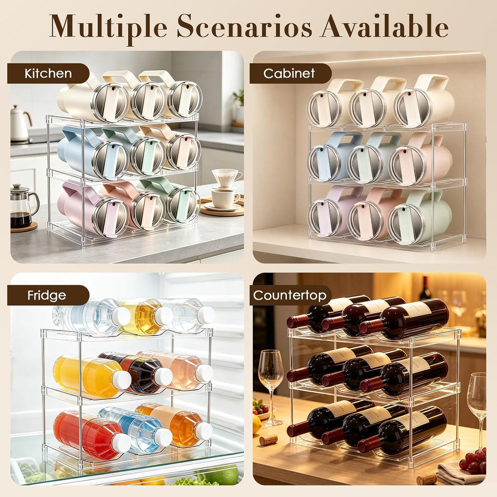 DOITOOL 3-tier Tumbler Organizer Set Water Bottle Organizer