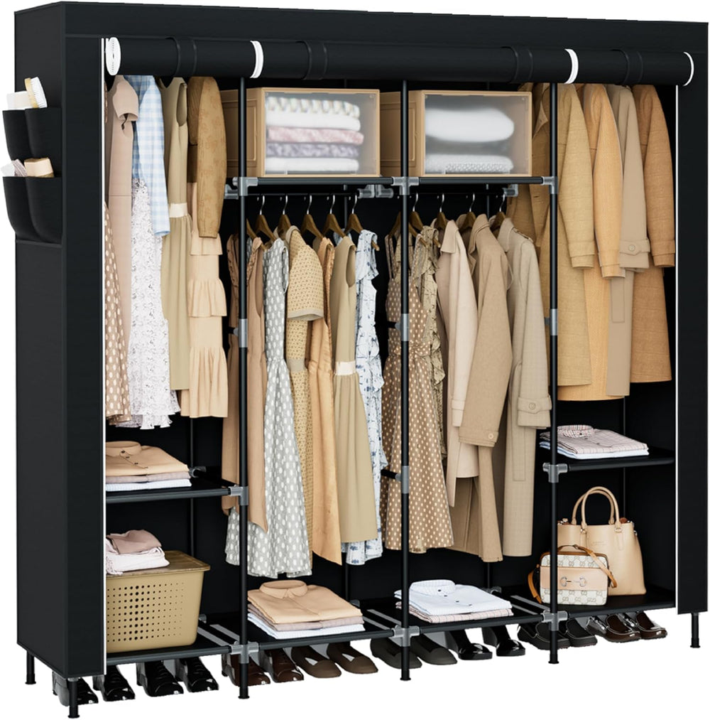 CASAMAYA Portable Closet, 66.9 Inch Large Capacity Wardrobe Closet with Cover...