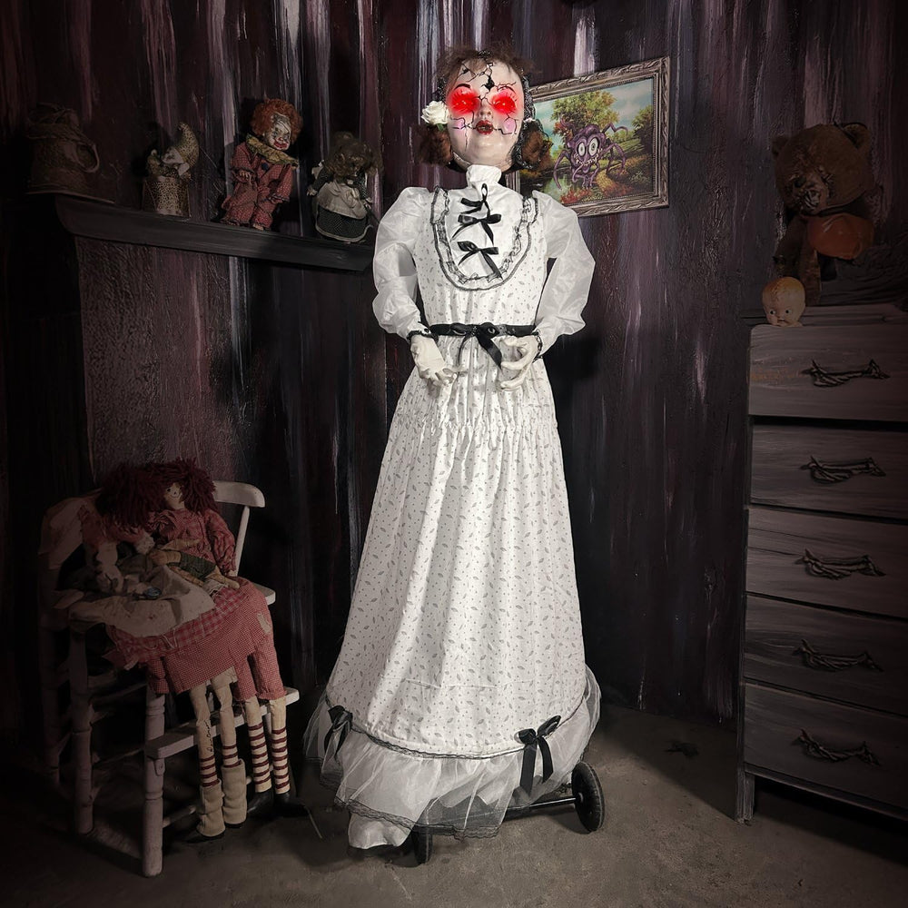 Haunted Hill Farm 5.6-Ft. Walking Girl Halloween Animatronic