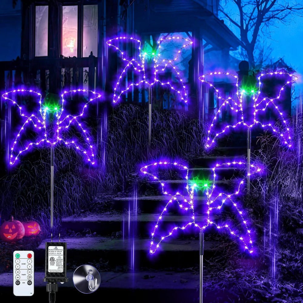Enhon Halloween Lights Outdoor Decoration, 4 Pack Halloween Walkway Lights, 4...